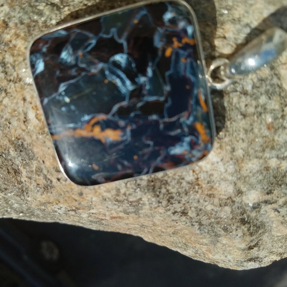 Rare Pietersite Pendant in 925